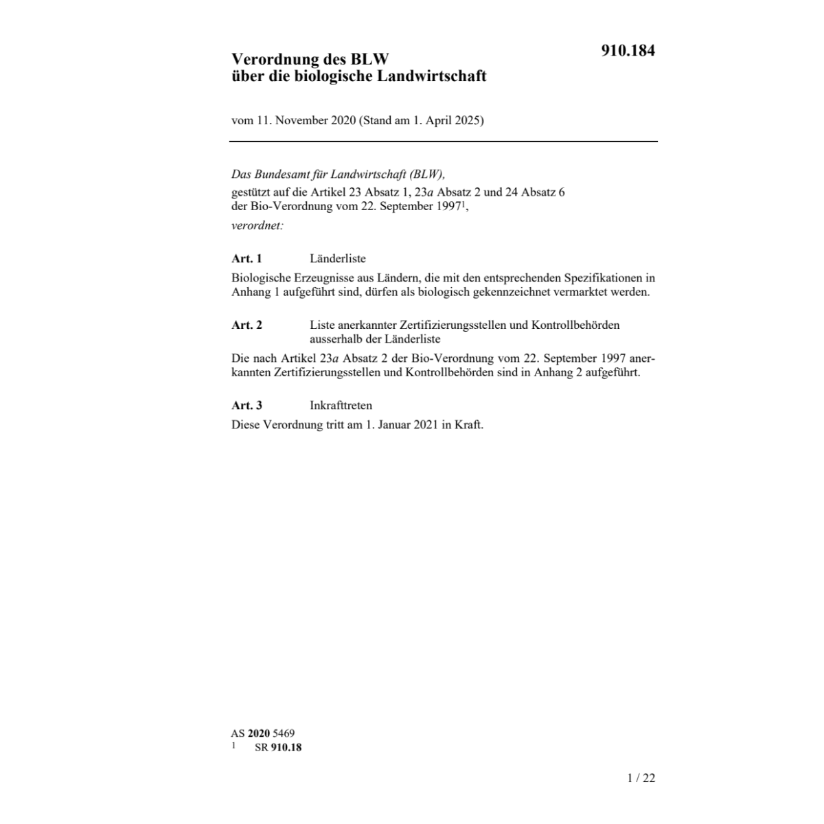 V BLW biologische Landwirtschaft