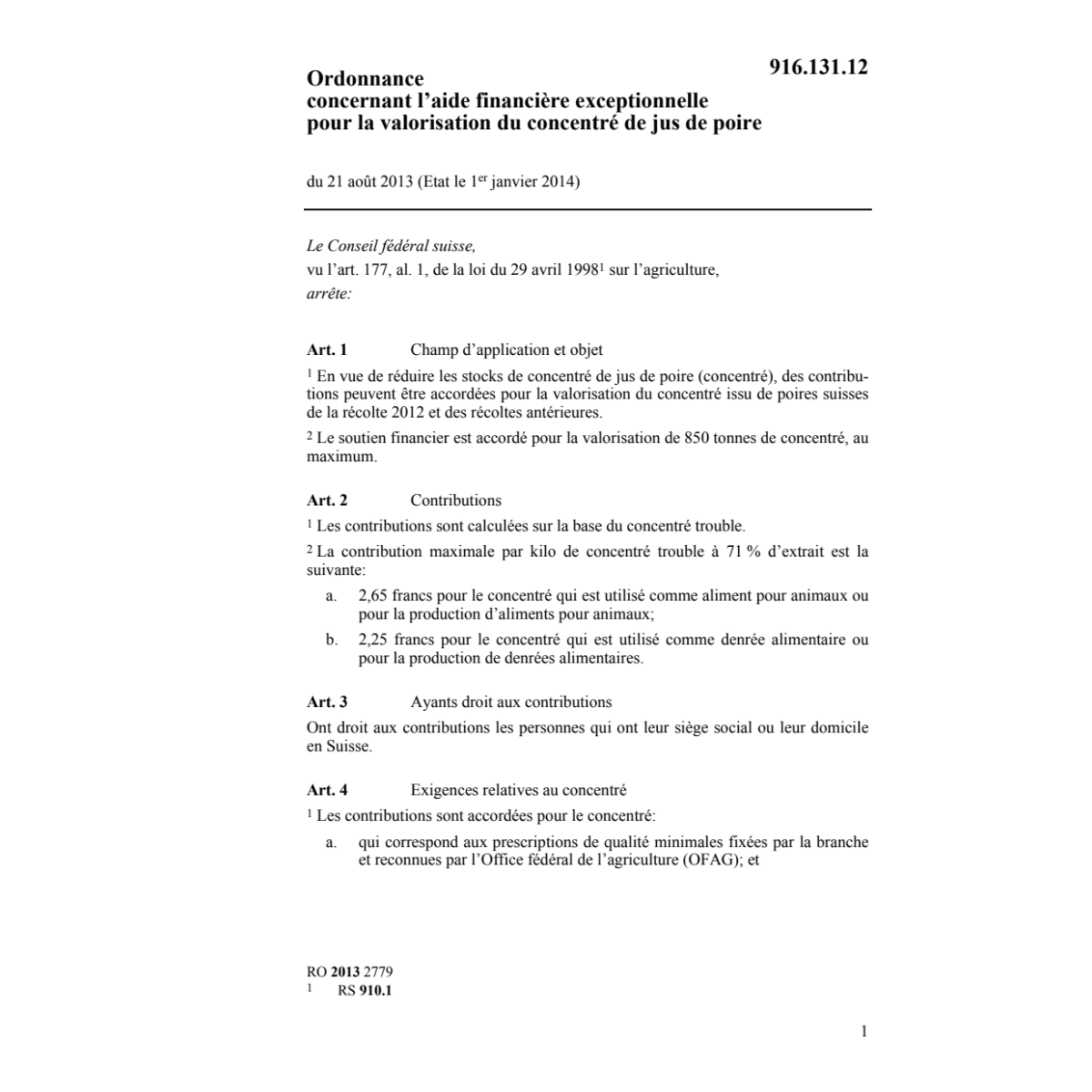 O valorisation concentré jus de poire
