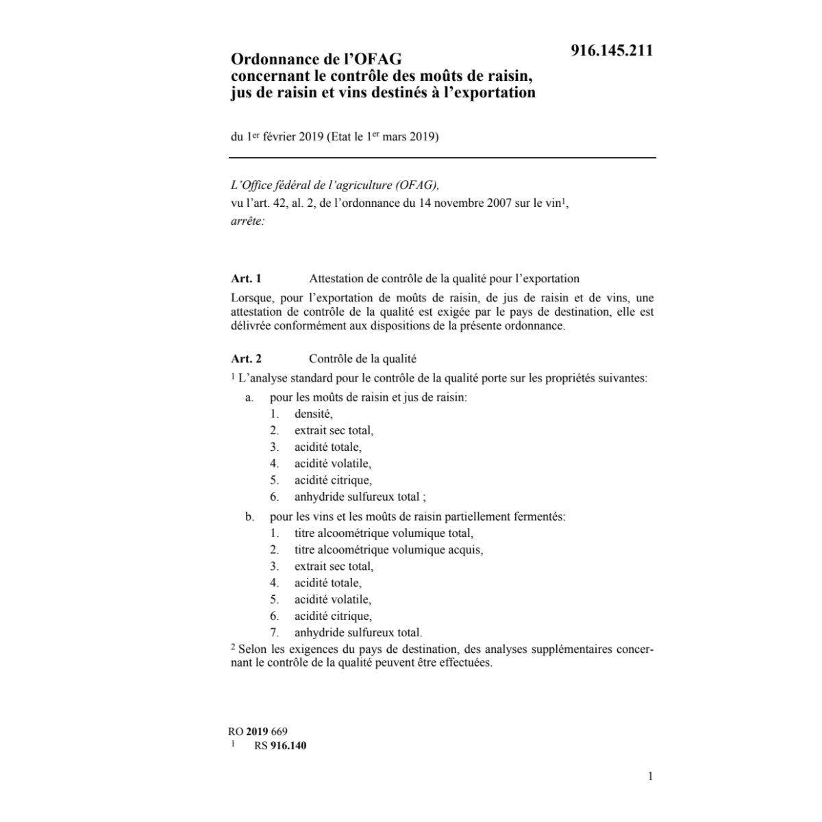 O contrôle moûts de raisin exportation