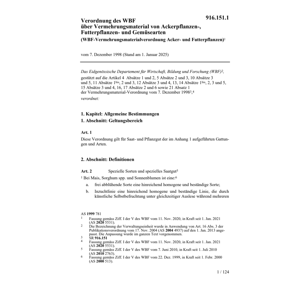 V EVD über Saat- und Pflanzgut
