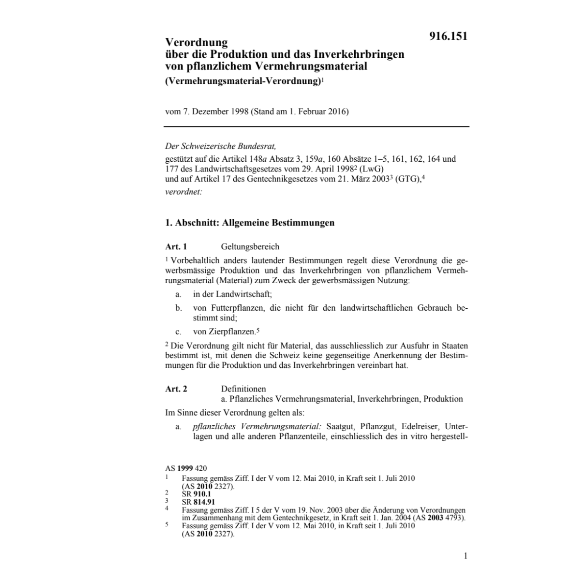 V Produktion pflanzlichen Saatgut