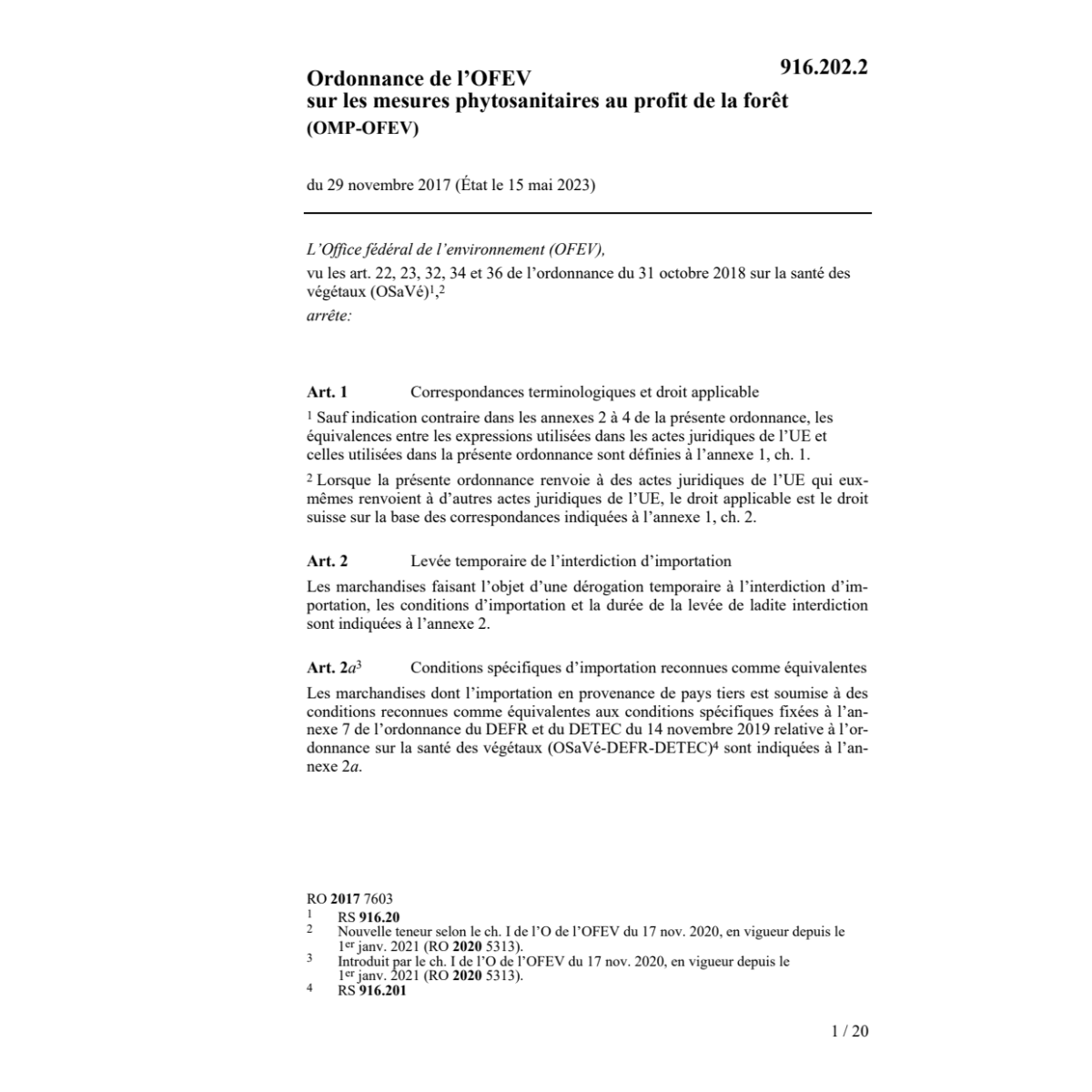 O phytosanitaires profit forêt, OMP-OFEV