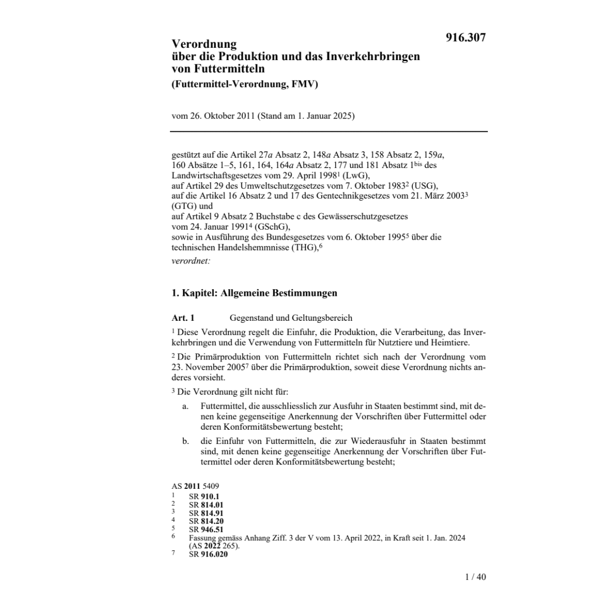 Futtermittel-Verordnung