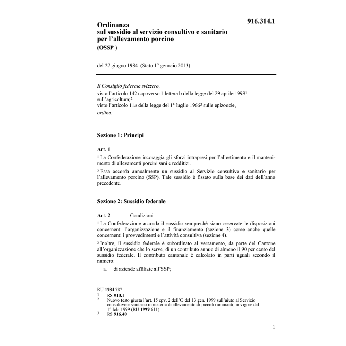 O sanitario allevamento porcino OSSP