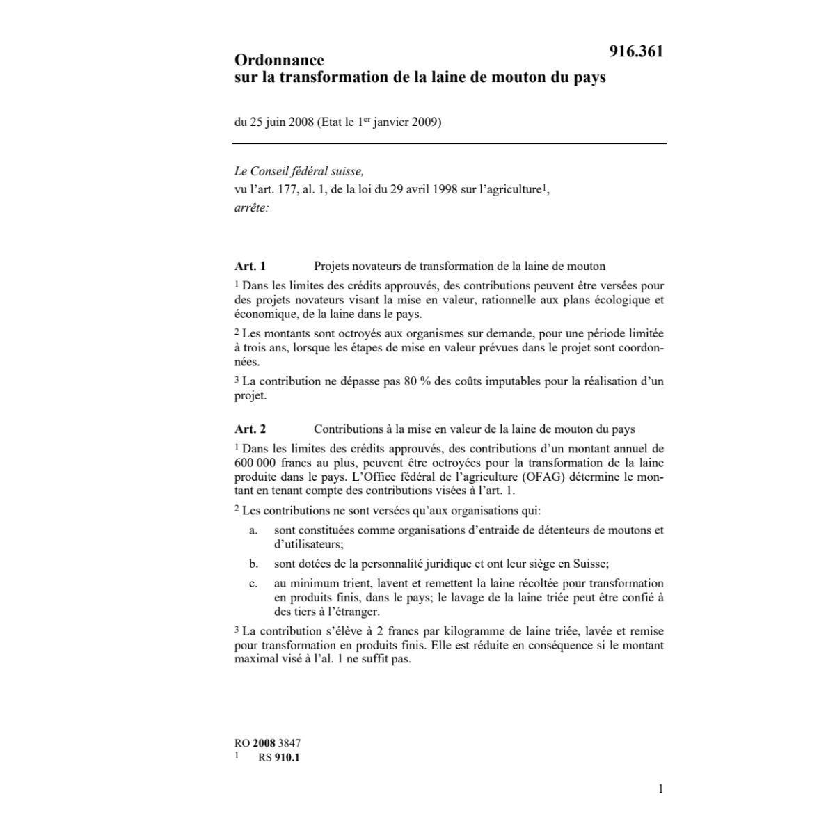 O mise en valeur de la laine de mouton