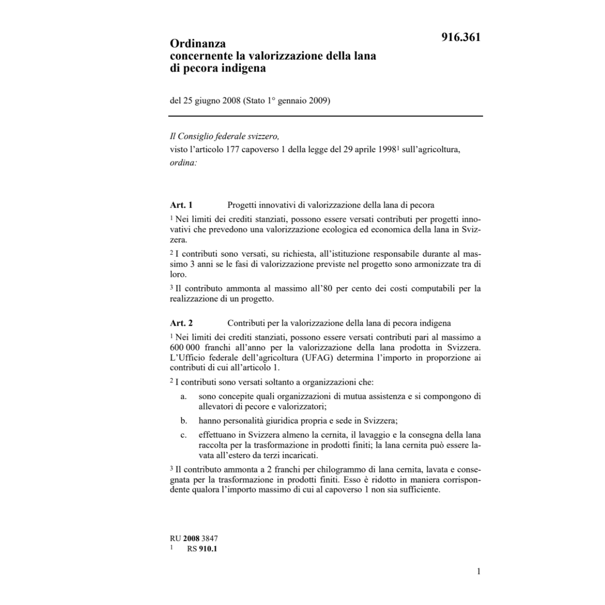 O utilizzazione lana pecora indigena