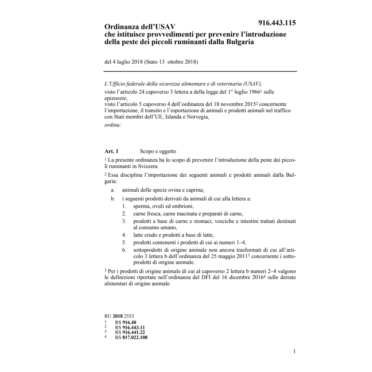 O USAV 04.07.18 preven. introduz. peste