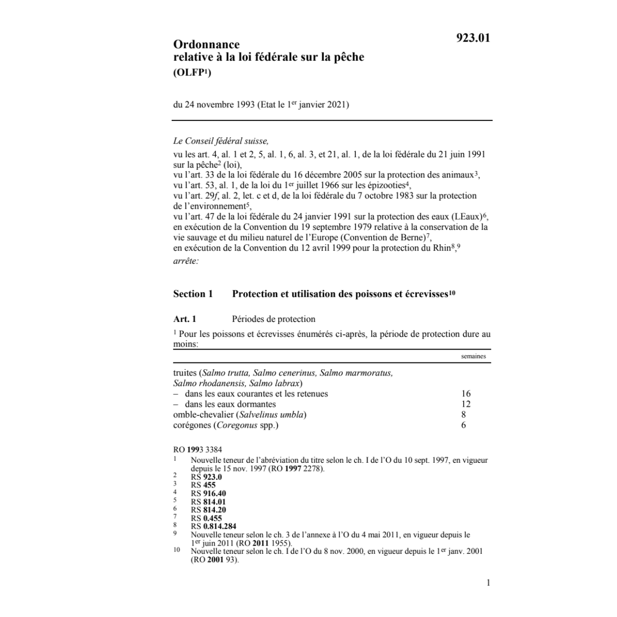 O LF sur la pĂȘche, OLFP