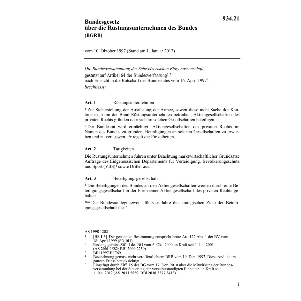 BG Rüstungsunternehmen des Bundes BGRB