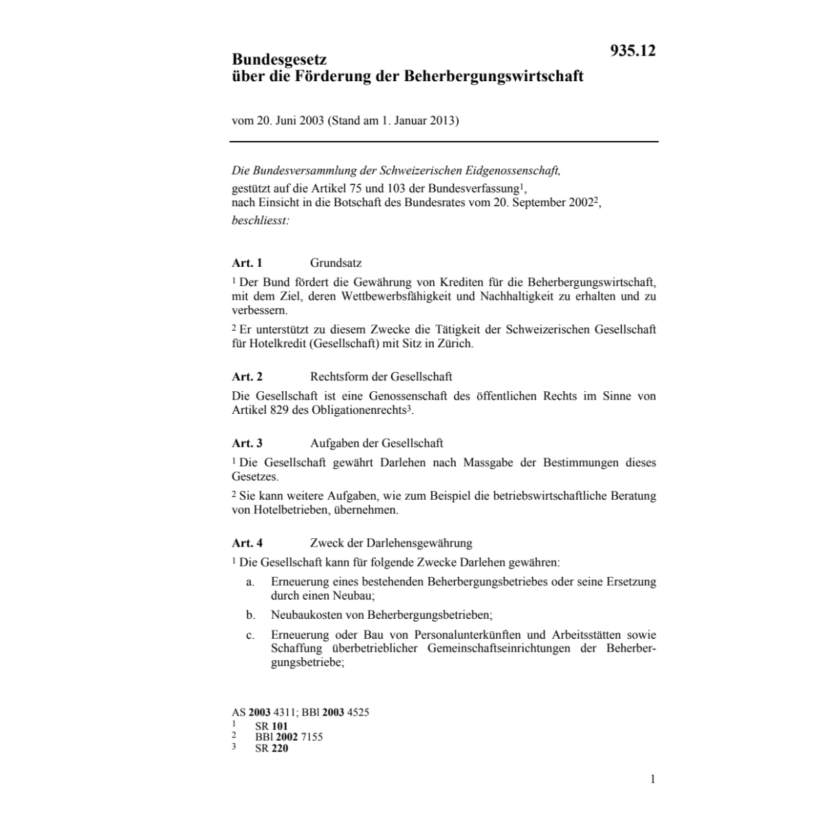 BG Förderung Beherberungswirtschaft