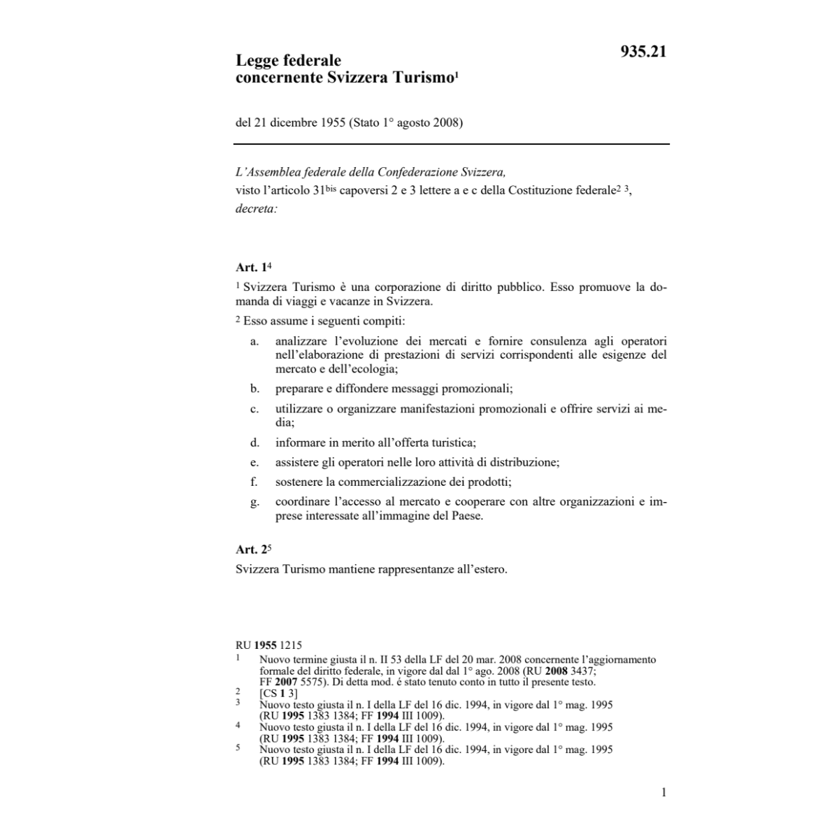 LF Svizzera Turismo