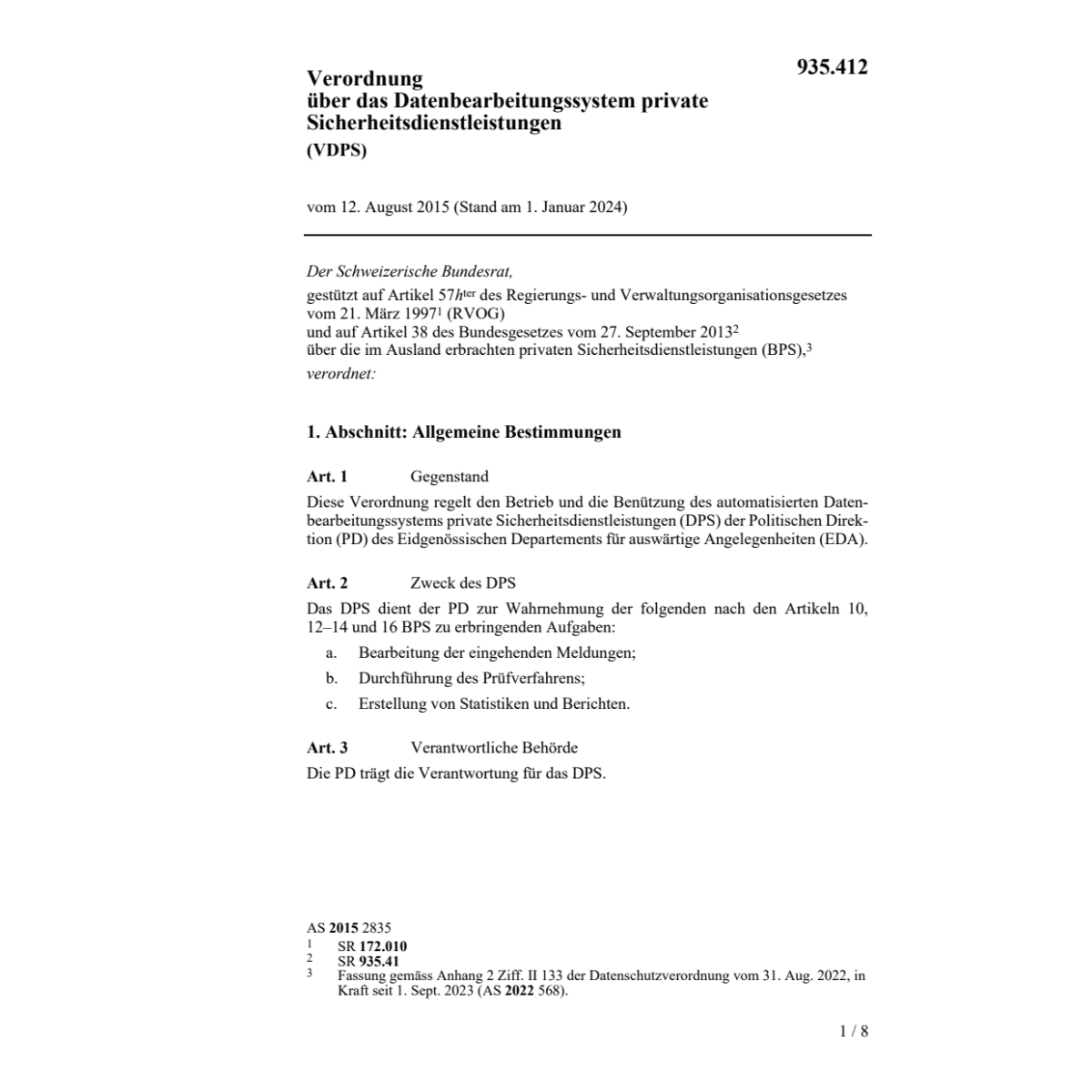 V Datenbearbeitungssystem VDPS