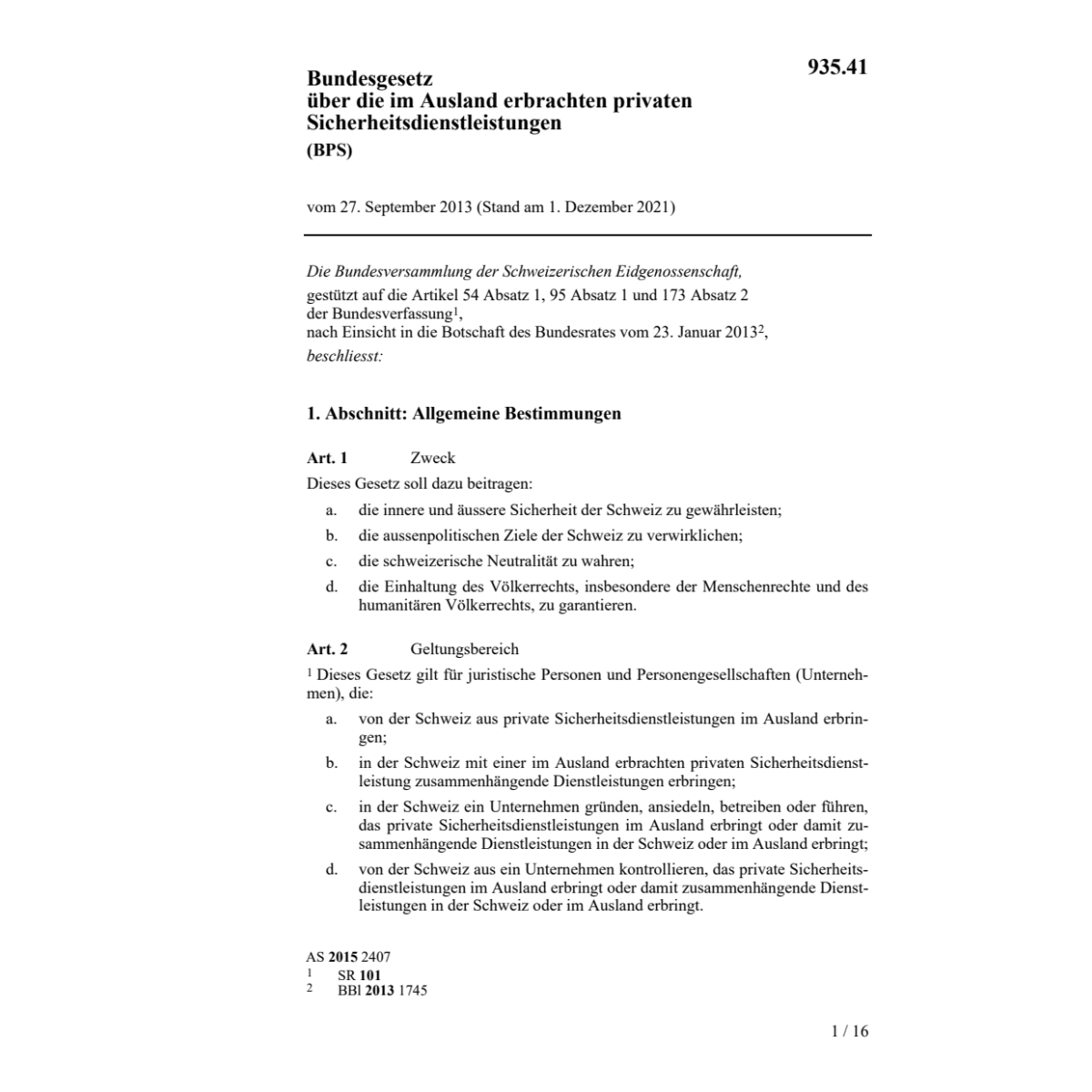 BG Sicherheitsdienstleistungen (BPS)