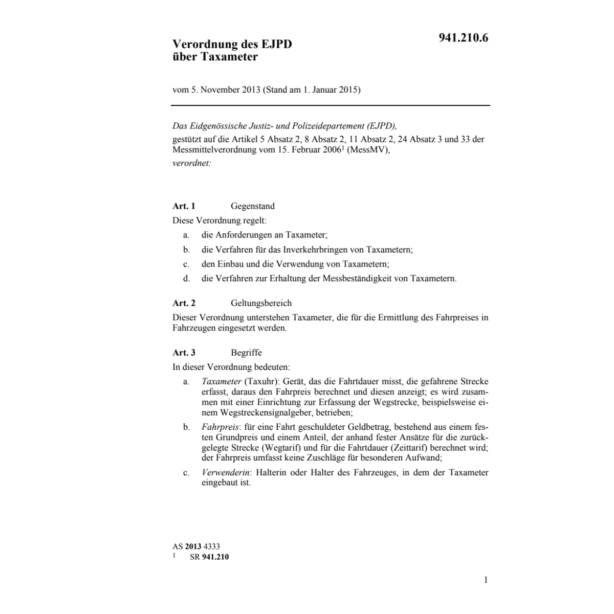 V Taxameter