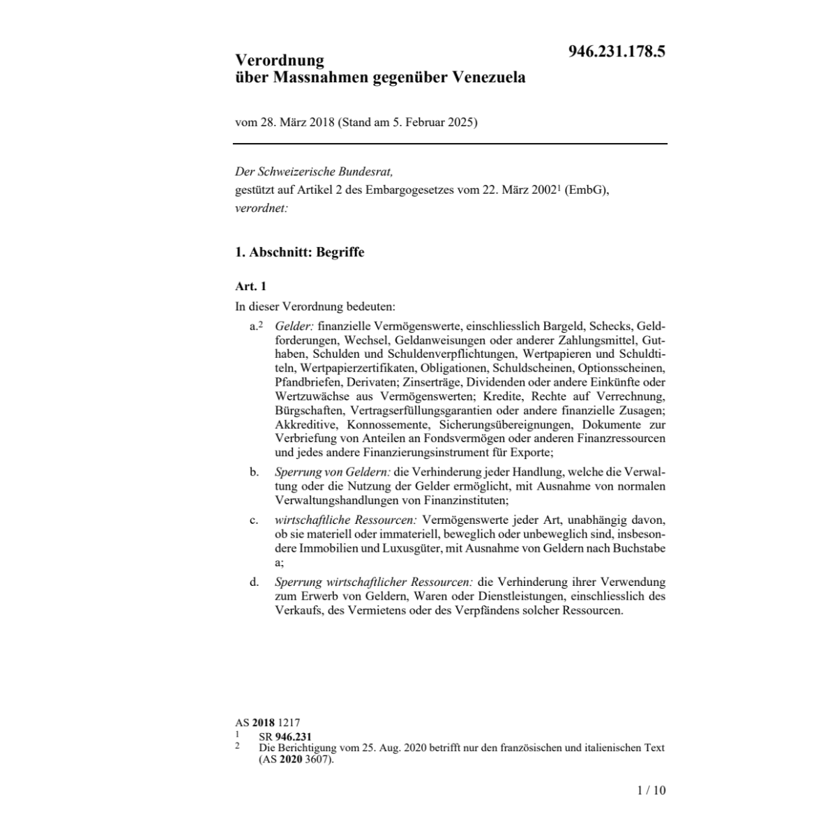 V 28.03.18 Massnahmen Venezuela