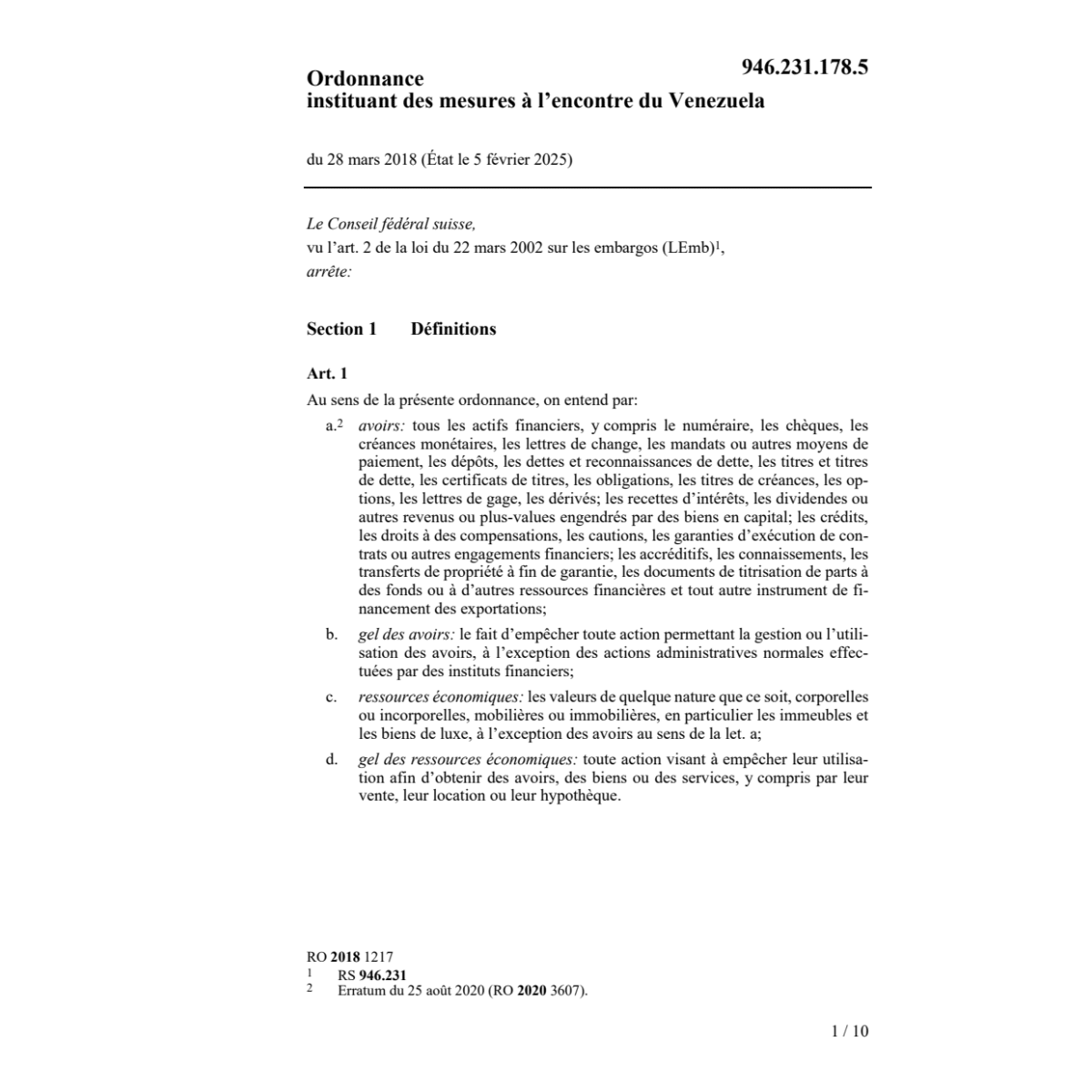 O 28.03.18 mesures encontre du Venezuela
