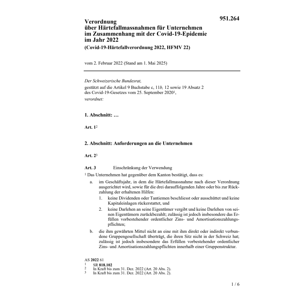 V Covid-19-Härtefallverordnung (HFMV 22)