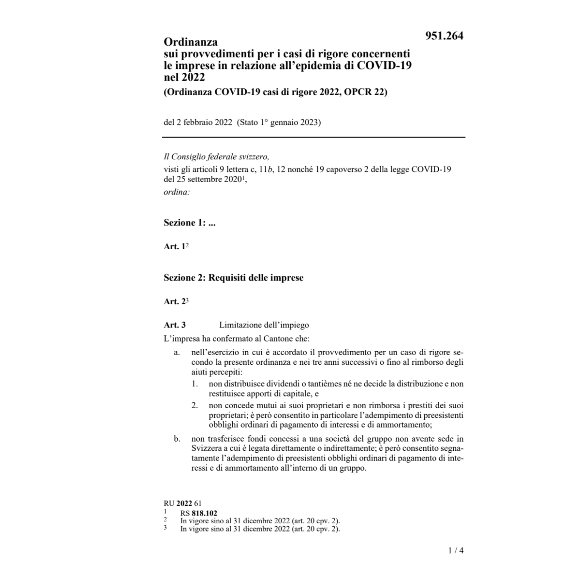 O COVID-19 casi di rigore (OPCR 22)