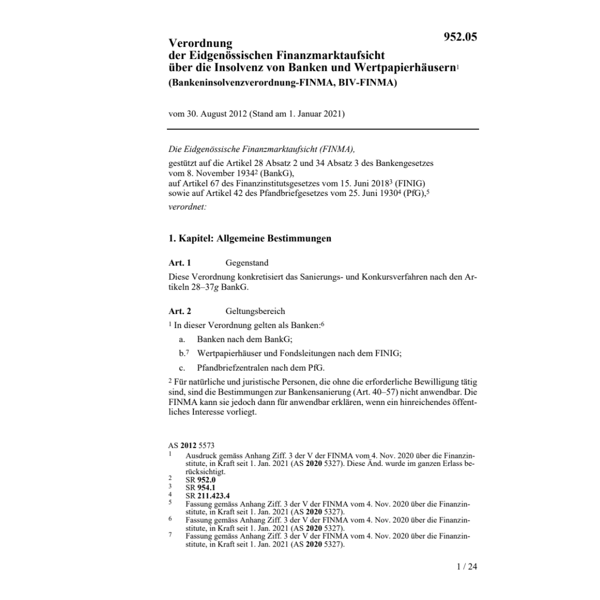 Bankeninsolvenzv-FINMA BIV-FINMA
