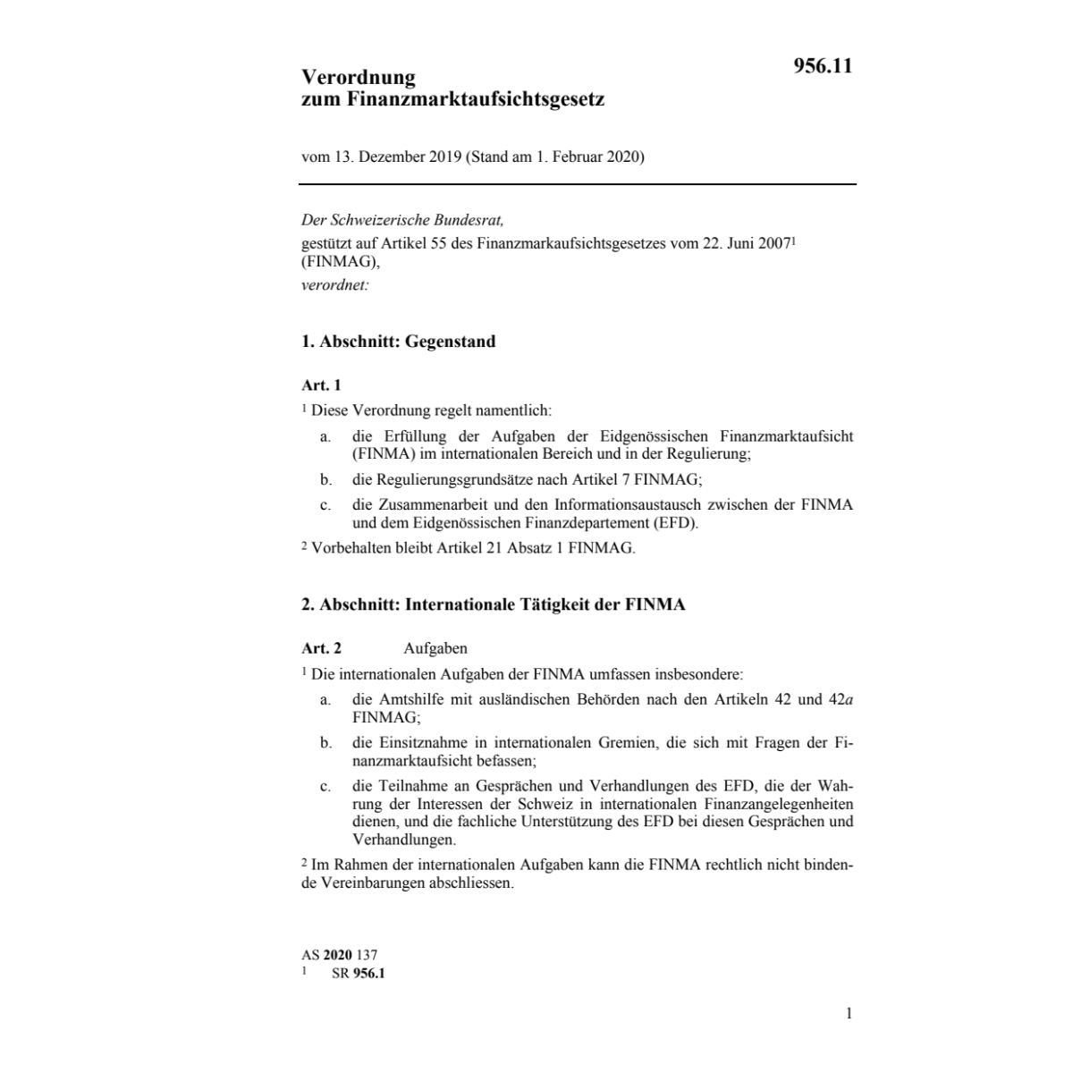 V 13.12.2019 Finanzmarktaufsichtsgesetz