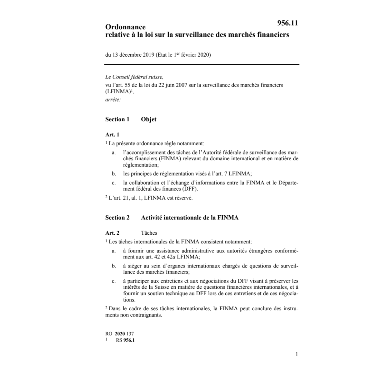 O 13.12.2019 surveillance marchés financ