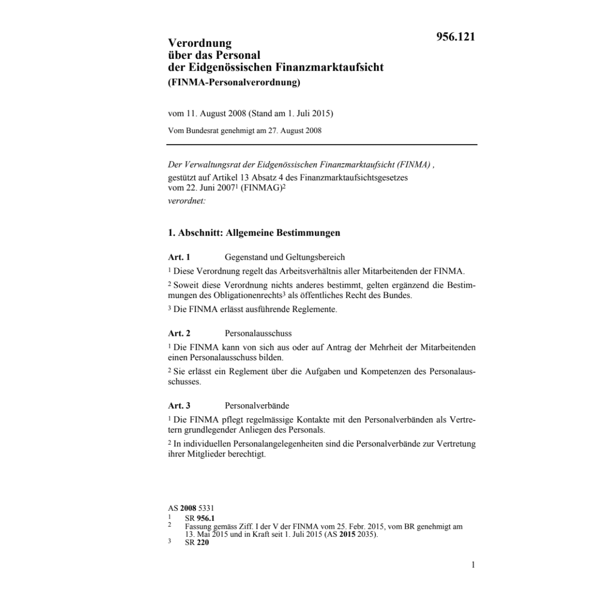 FINMA-Personalverordnung