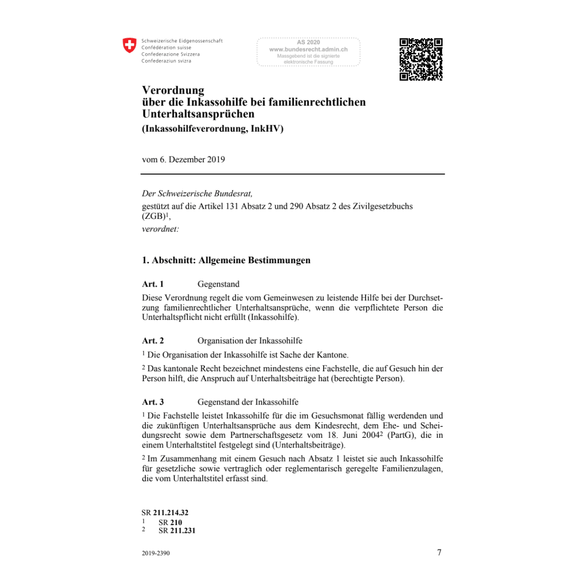 V (Inkassohilfeverordnung, InkHV)