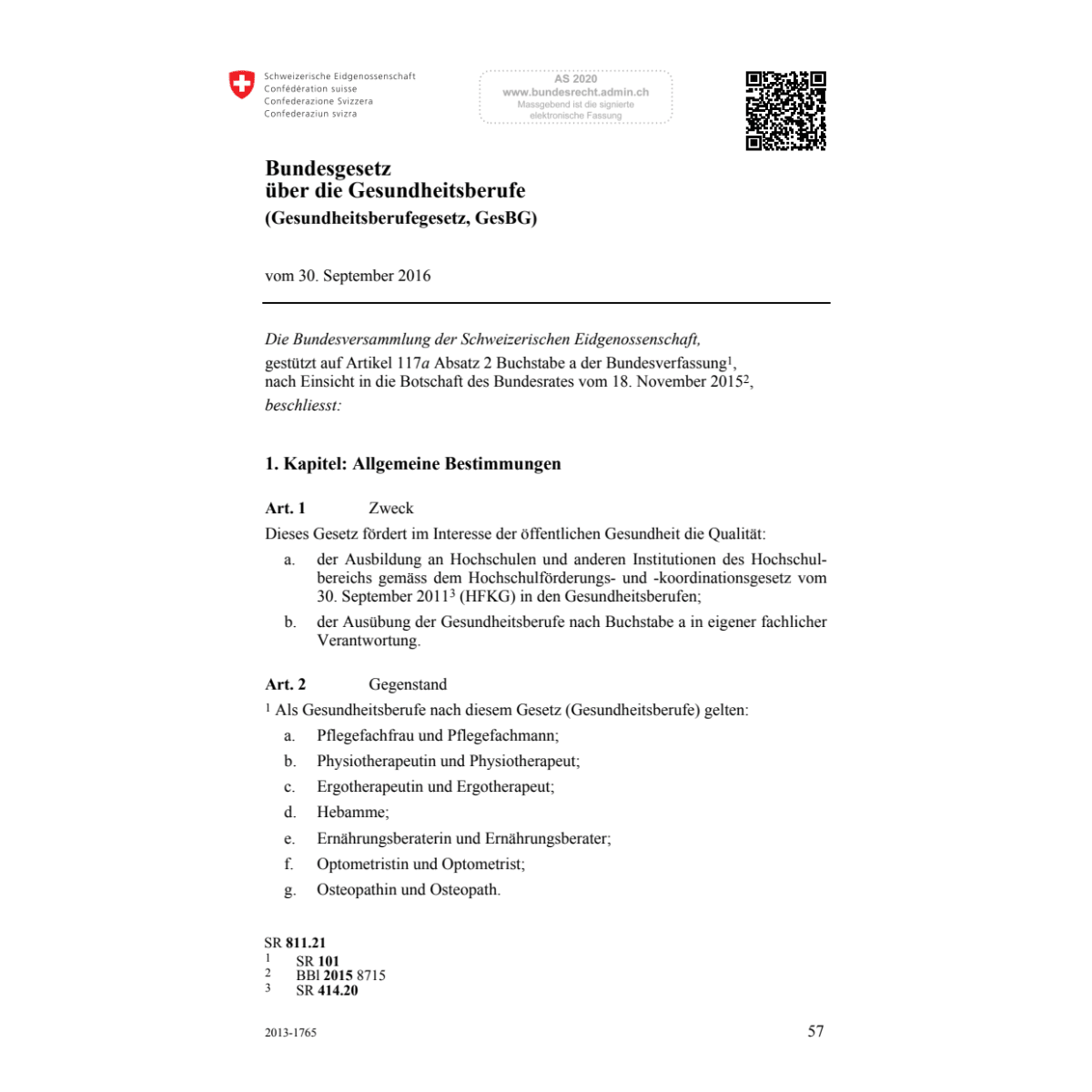 Gesundheitsberufegesetz GesBG