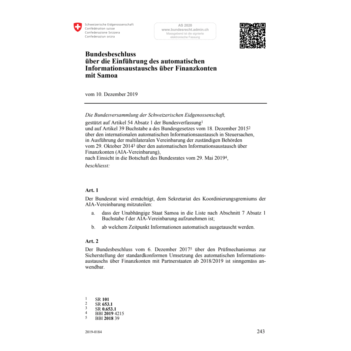 BB Finanzkonten Samoa