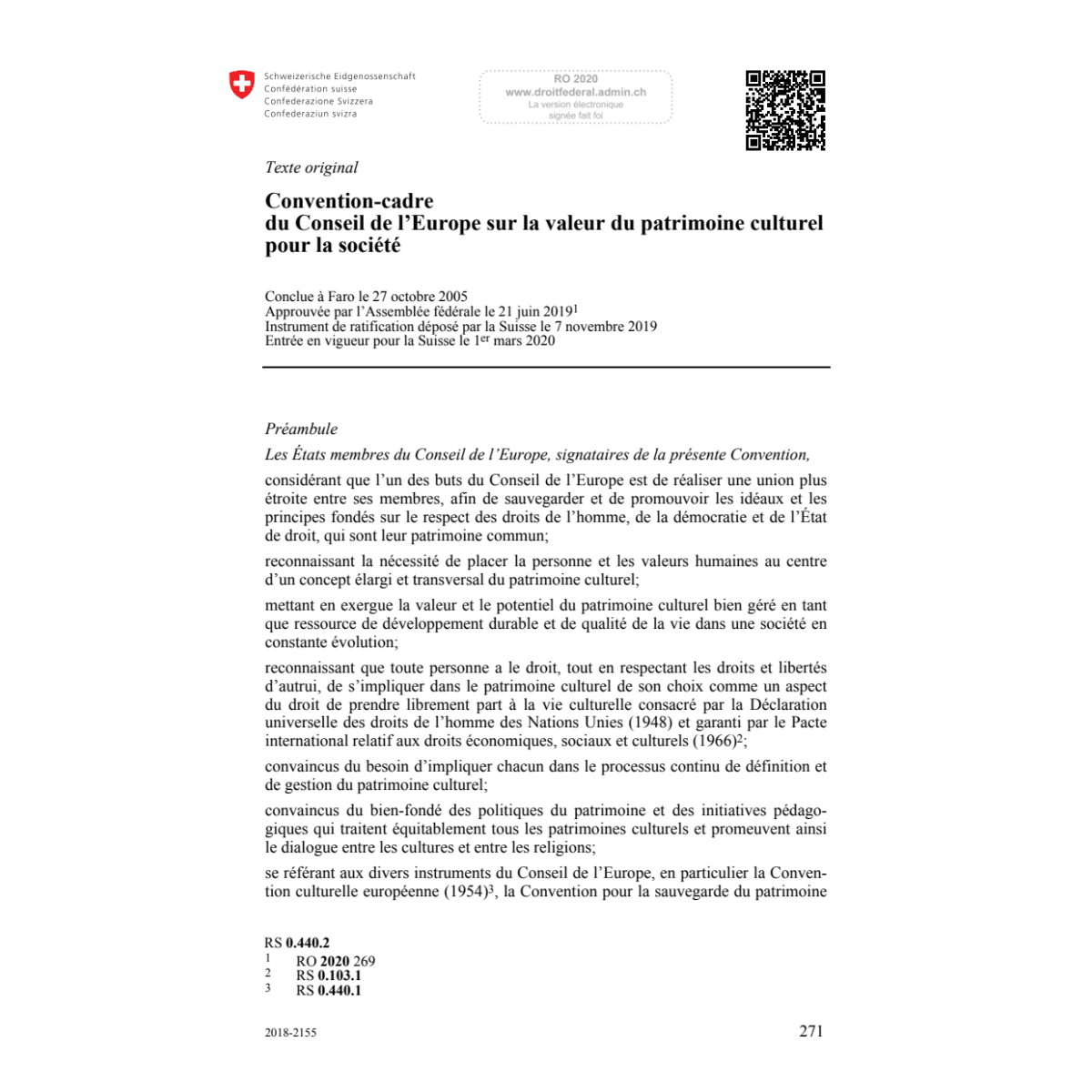Convention-cadre patrimoine culturel
