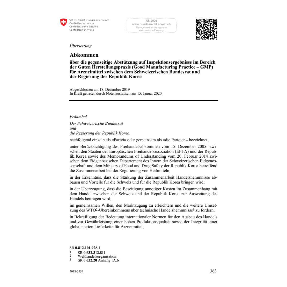 Abk. Inspektionsergebnisse GMP BR-Korea