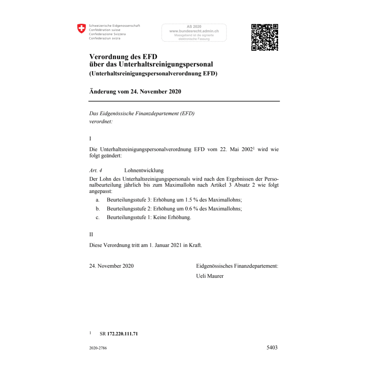 V Unterhaltsreinigungspers. Änd.24.11.20
