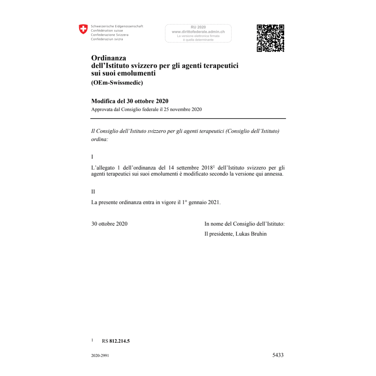 O (OEm-Swissmedic) Mod. 30.10.2020
