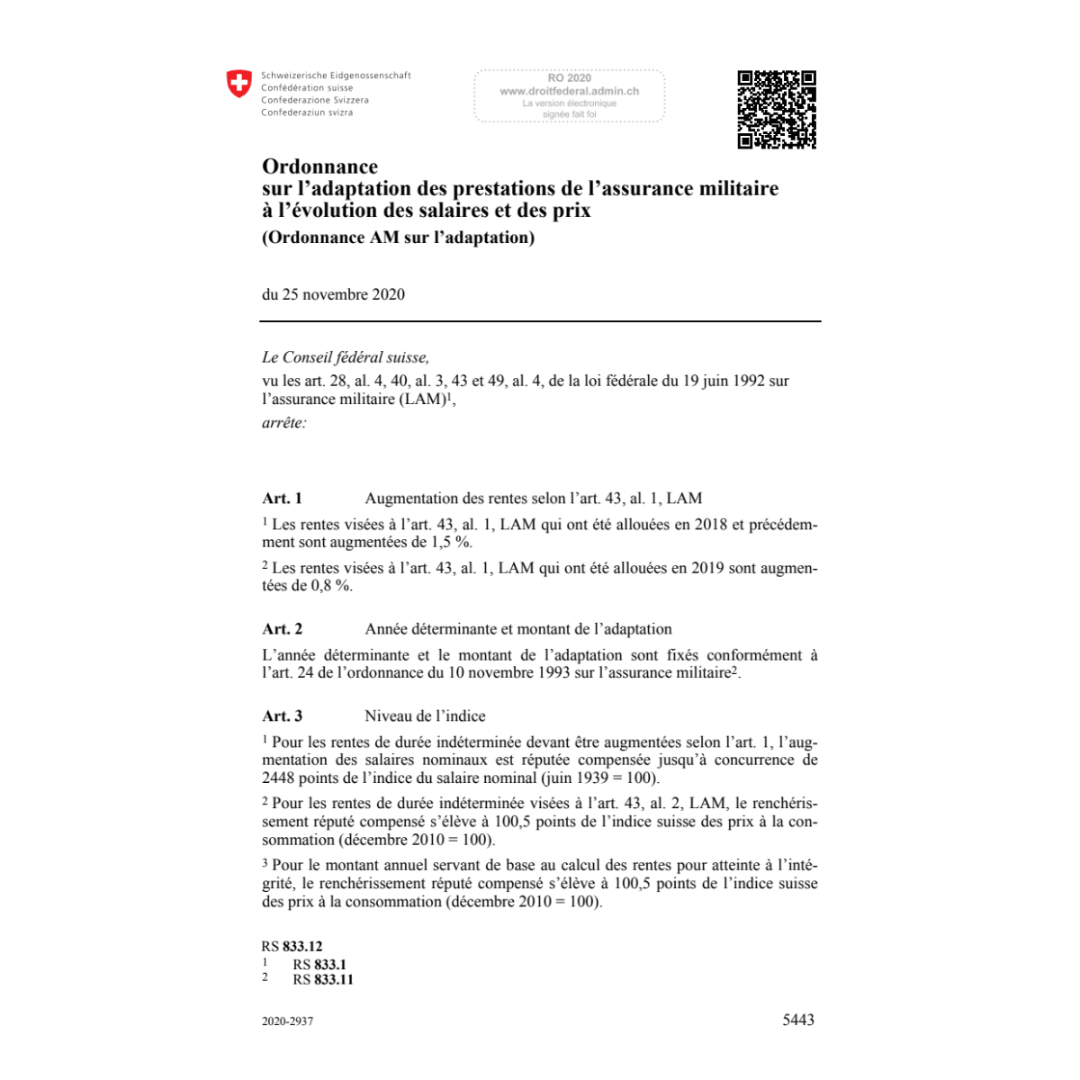 O adaptation assurance militaire