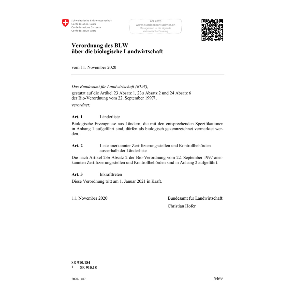 V BLW biologische Landwirtschaft
