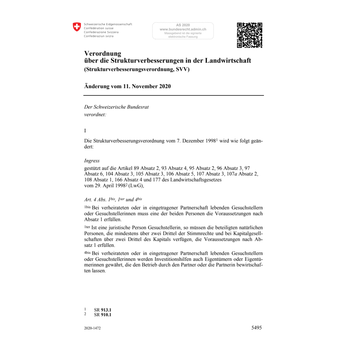 V Strukturverbesser. (SVV) Änd. 11.11.20
