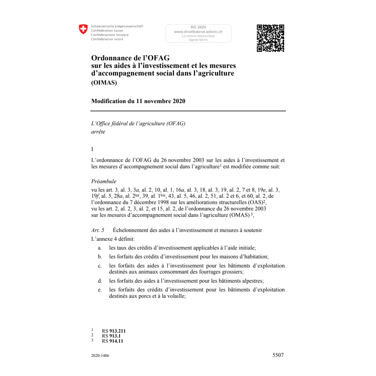 O aides investiss. (OIMAS) Mod. 11.11.20