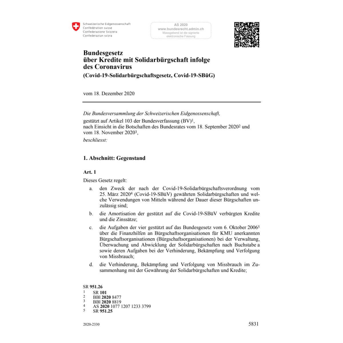 Covid-19-Solidarbürgschaftsgesetz