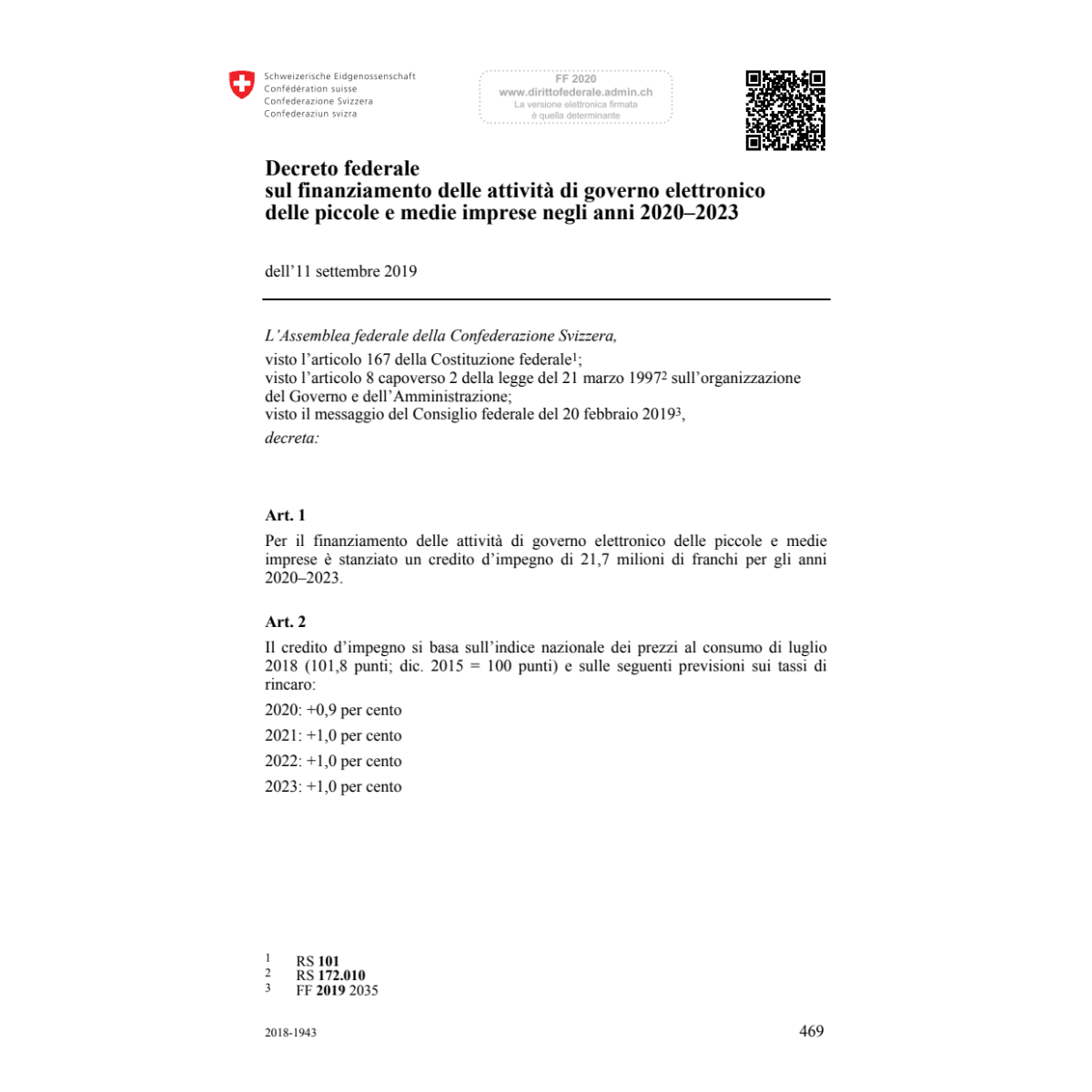 DF attività di governo elettr. 2020-2023