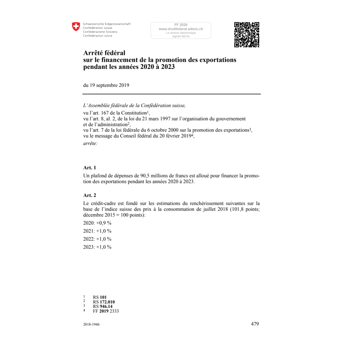 AF financem. prom. export. 2020-2023