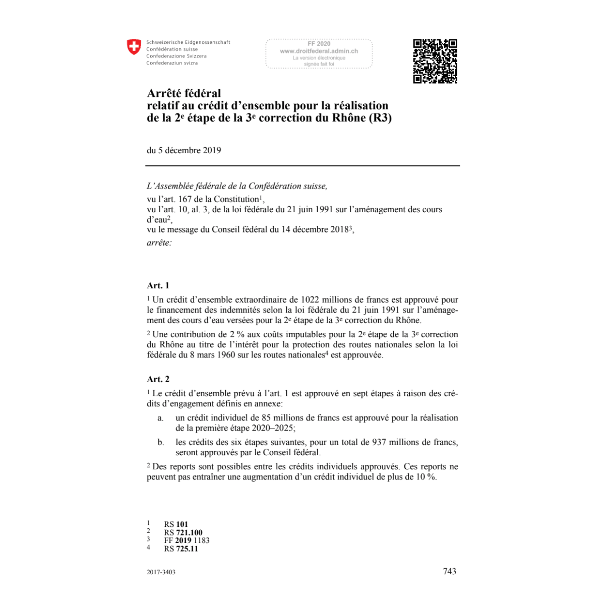 AF crédit correction du Rhône (R3)