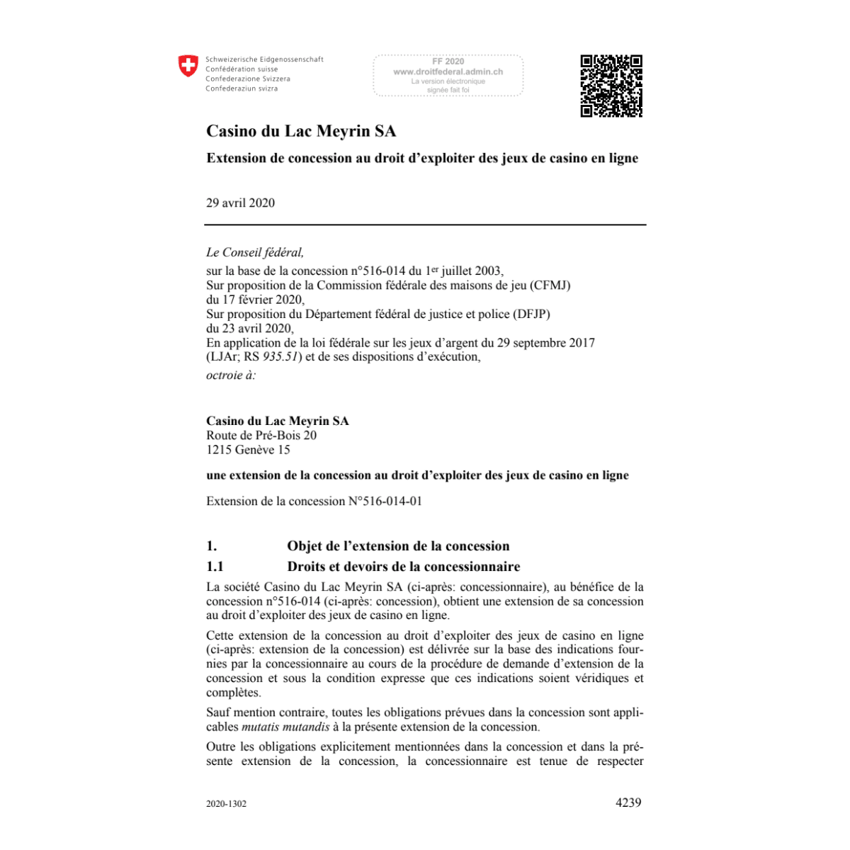 Casino Lac Meyrin SA