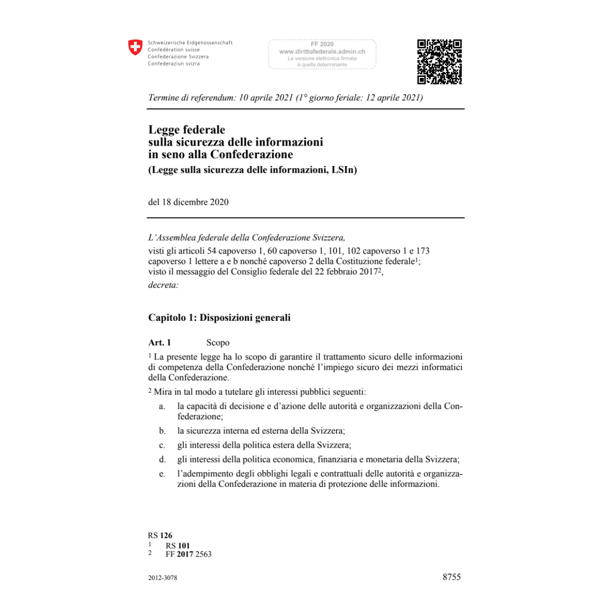 L sicurezza informazioni