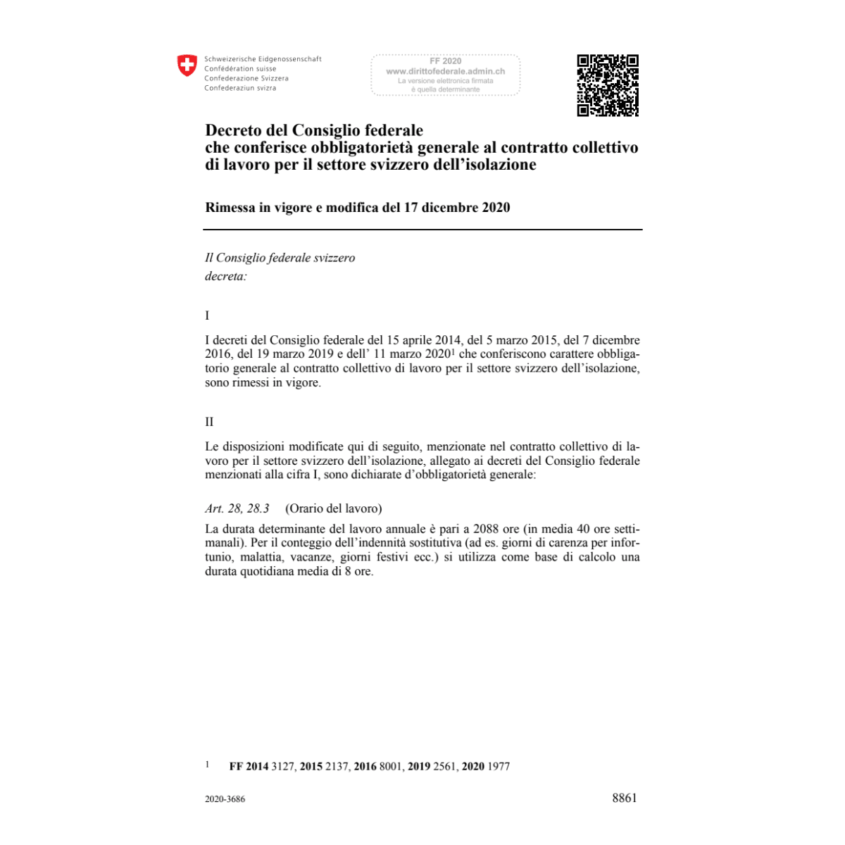 DCF settore svizzero isolazione