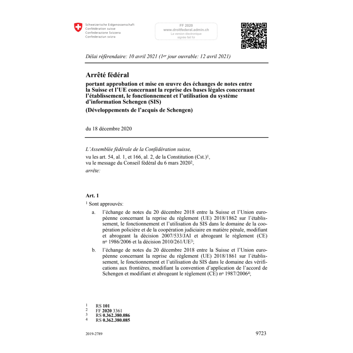 Dévelop. acquis de Schengen