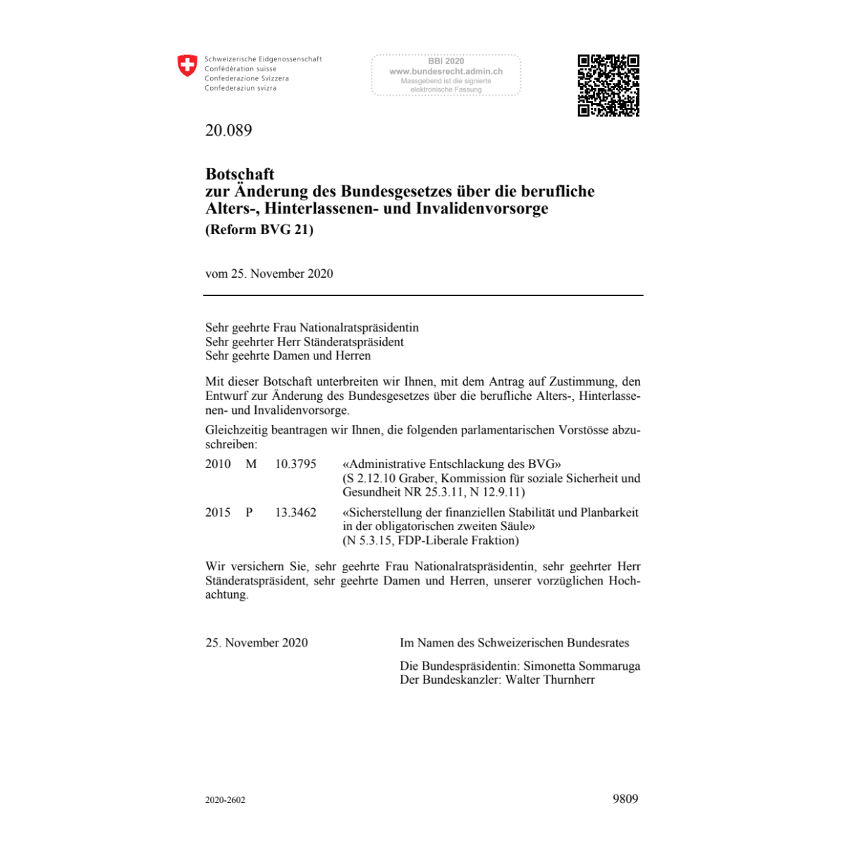 BO Änd. BG AHV 20.089