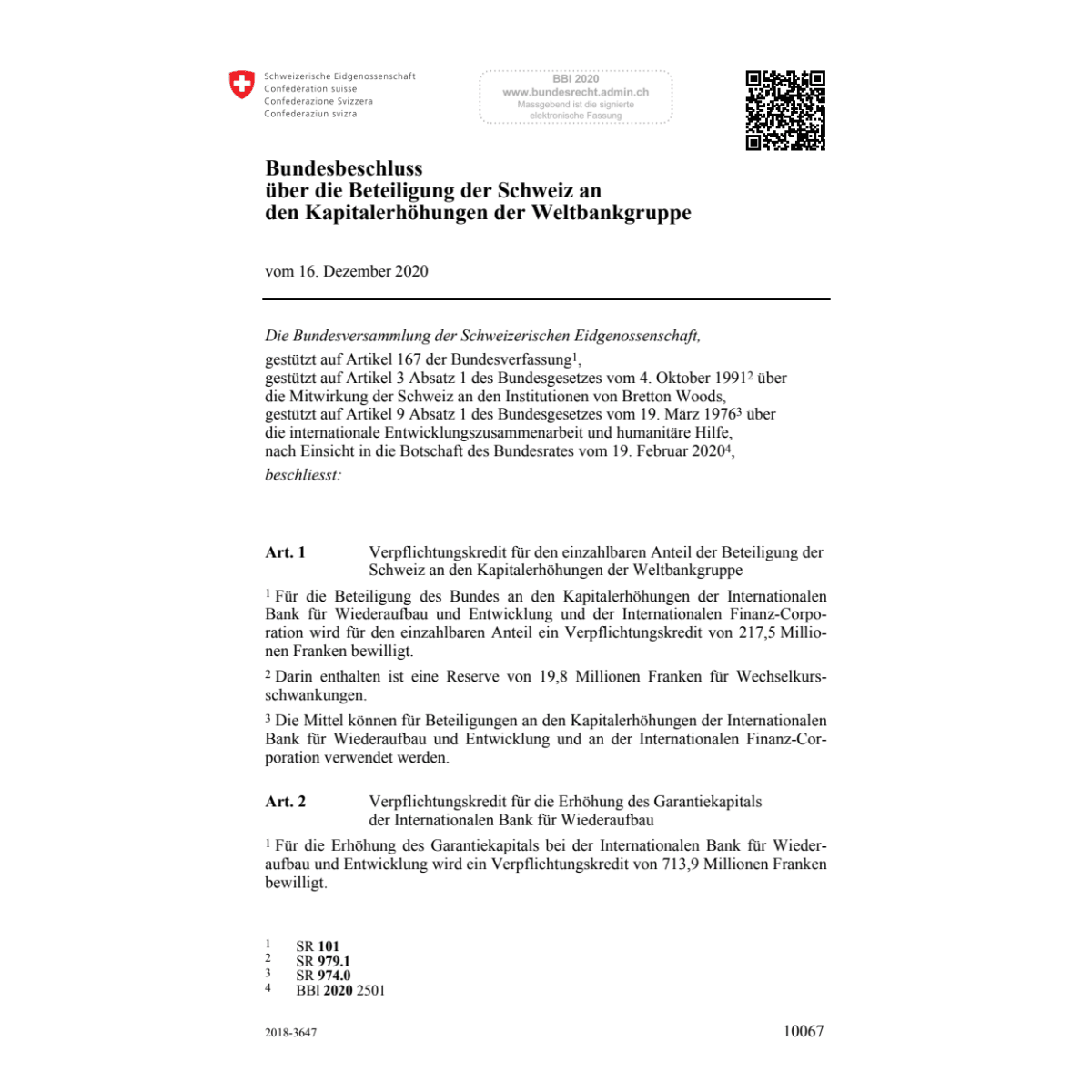 BB Kapitalerhöhungen Weltbankgruppe