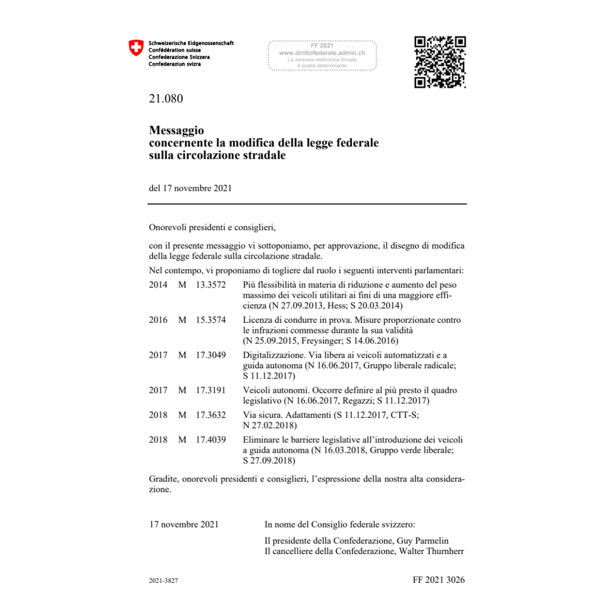 M mod. LF circolazione stradale 21.080
