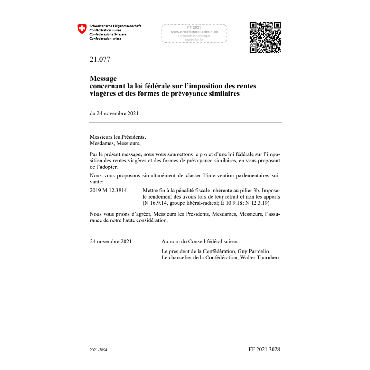 M LF imposition rentes viagères 21.077