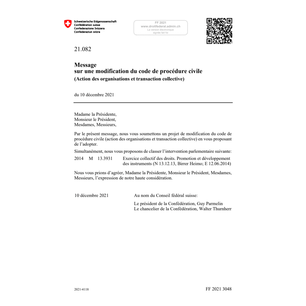 M mod. code de procédure civile 21.082